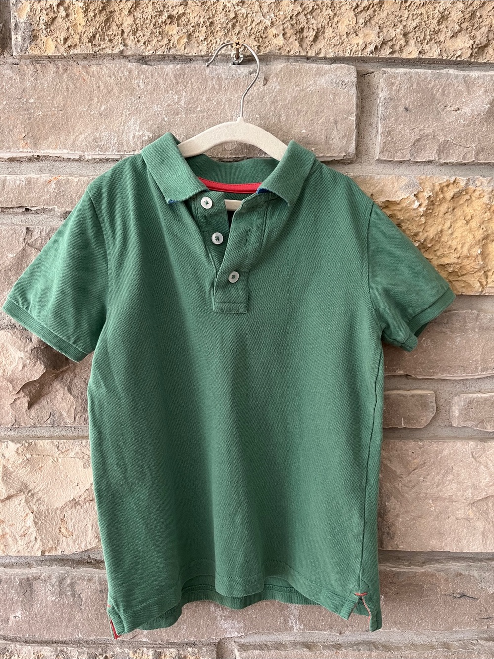 Boden Classic Kelly Green Polo Shirt for Kids - Short Sleeve size 5-6Y